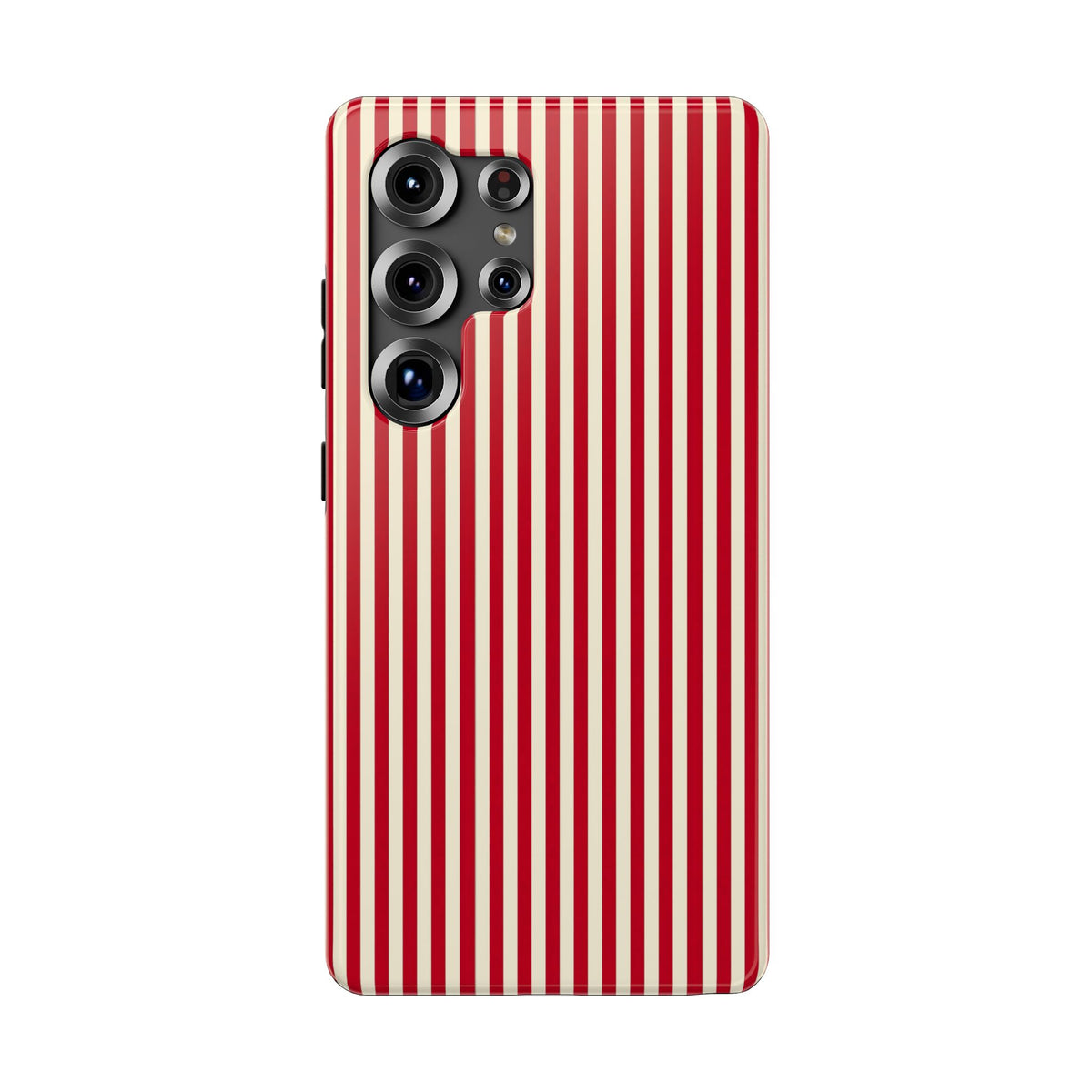 Red Stripe protective phone case for Samsung Galaxy S25 Ultra, glossy finish