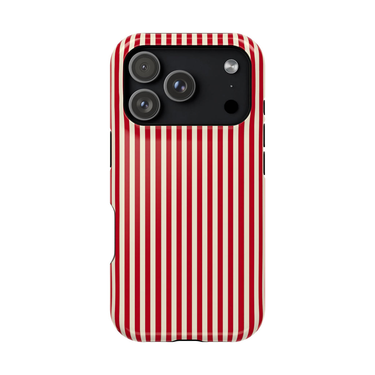 Red Stripe MagSafe case for iPhone 17 Pro, glossy finish