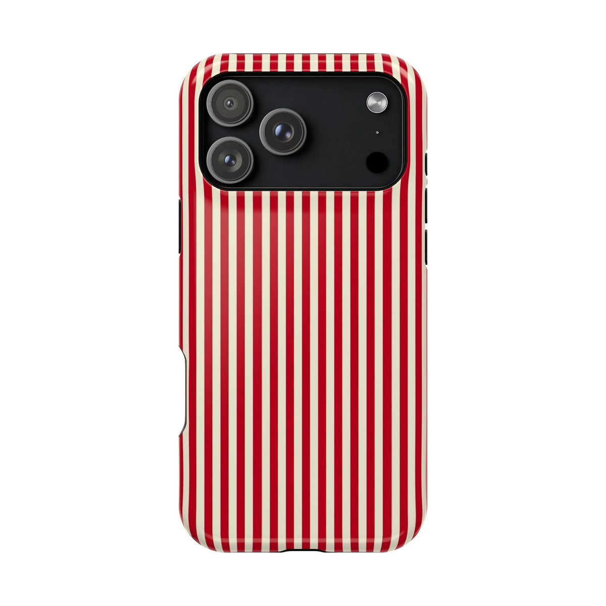Red Stripe MagSafe case for iPhone 17 Pro Max, glossy finish