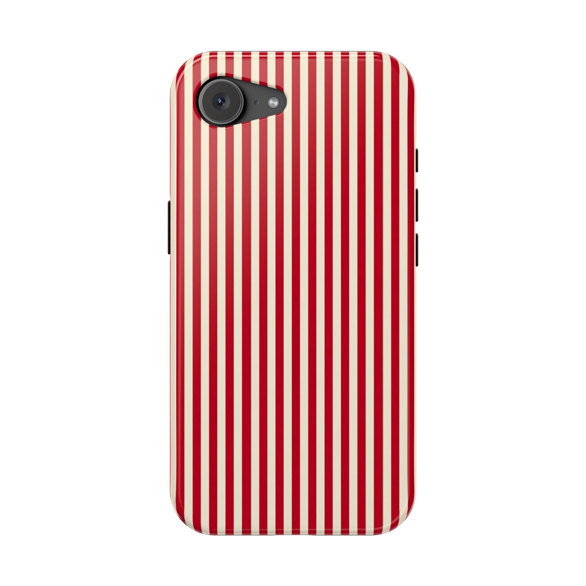 Red Stripe MagSafe case for iPhone 16e, glossy finish