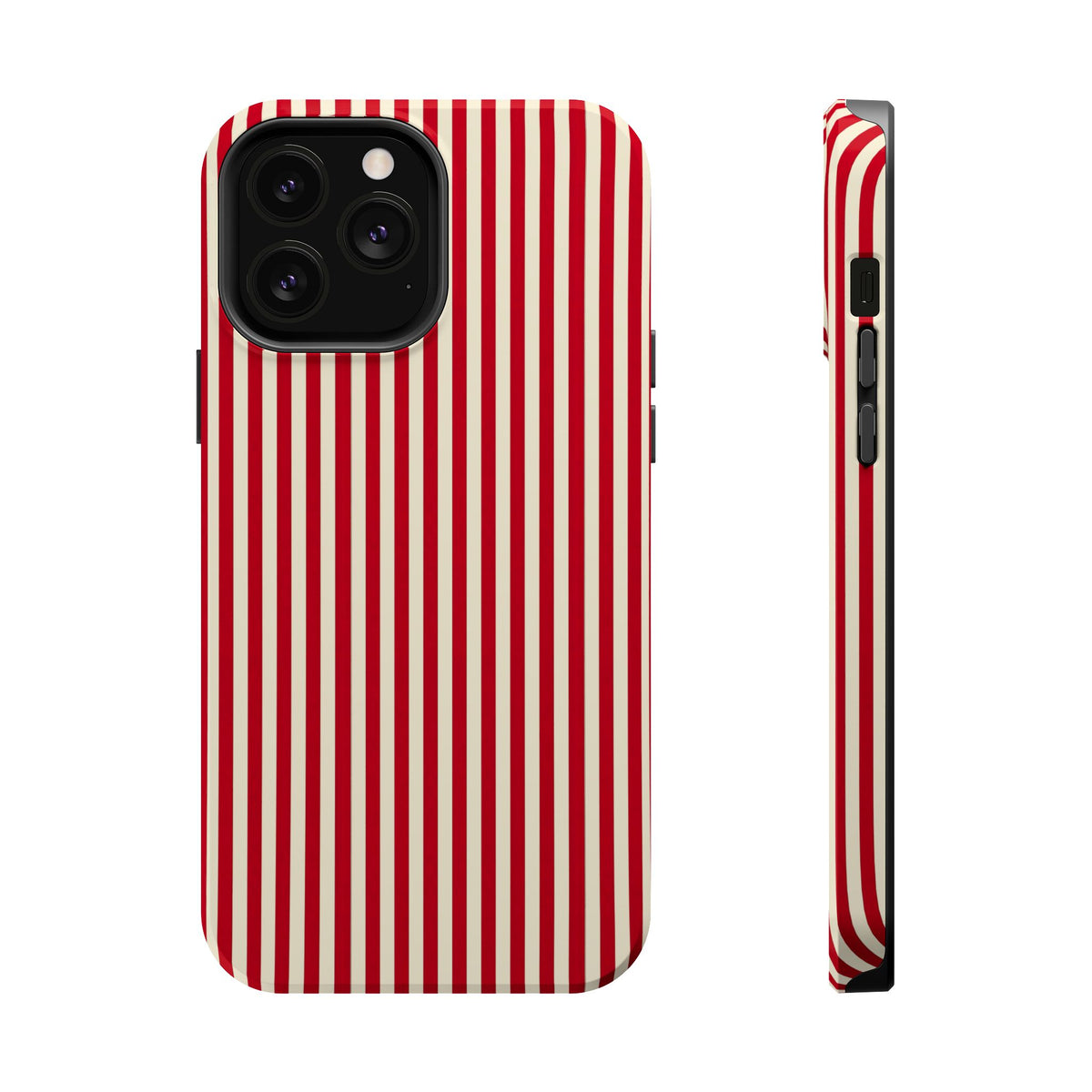Red Stripe MagSafe case for iPhone 13 Pro Max, glossy finish