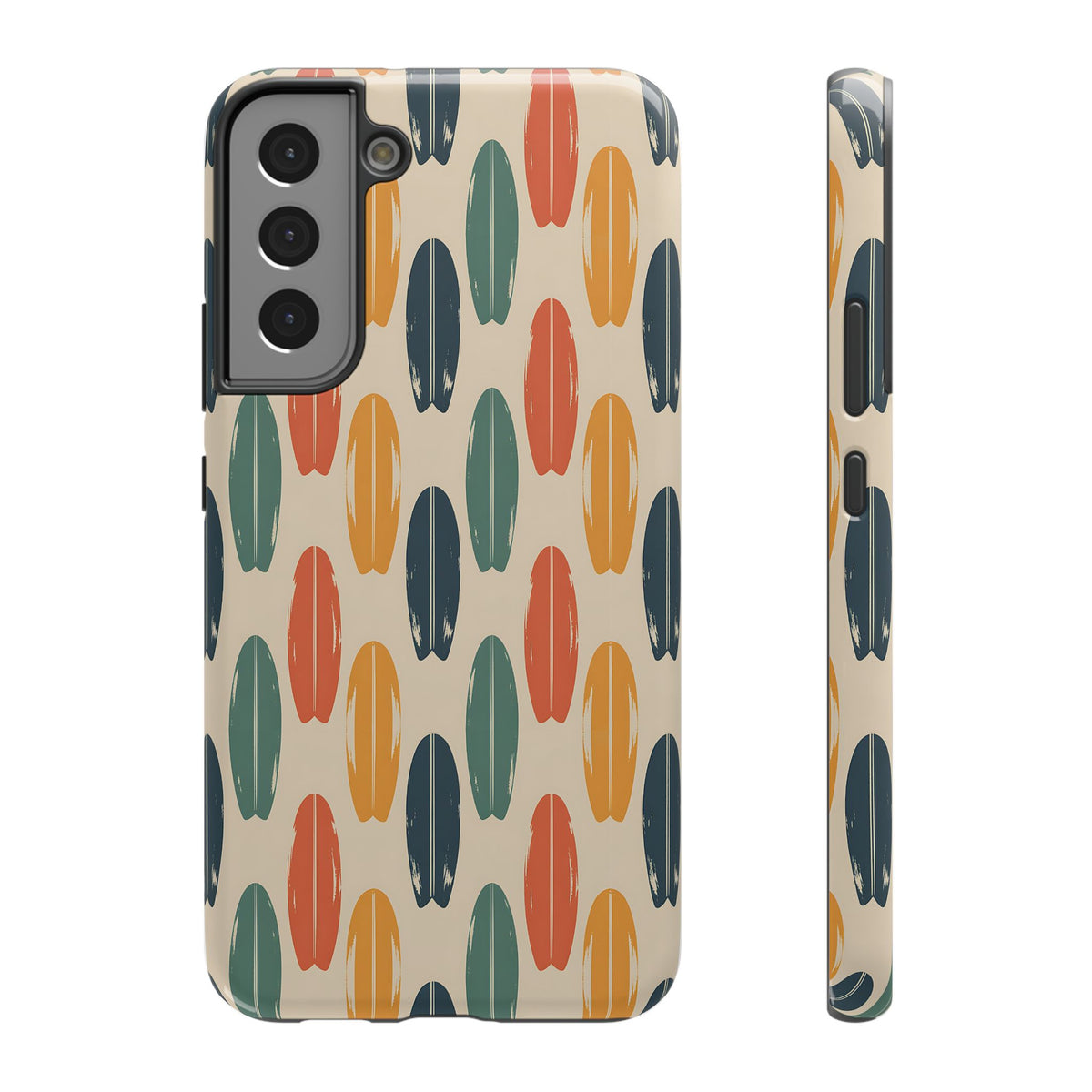 Retro Surfboard protective phone case for Samsung Galaxy S22 Plus, glossy finish