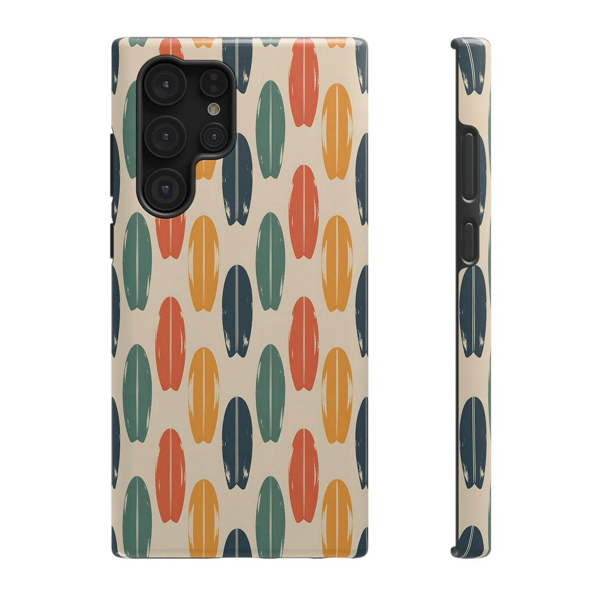 Retro Surfboard protective phone case for Samsung Galaxy S22 Ultra, glossy finish