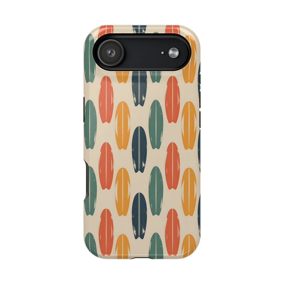 Retro Surfboard protective phone case for iPhone 17 Air, glossy finish