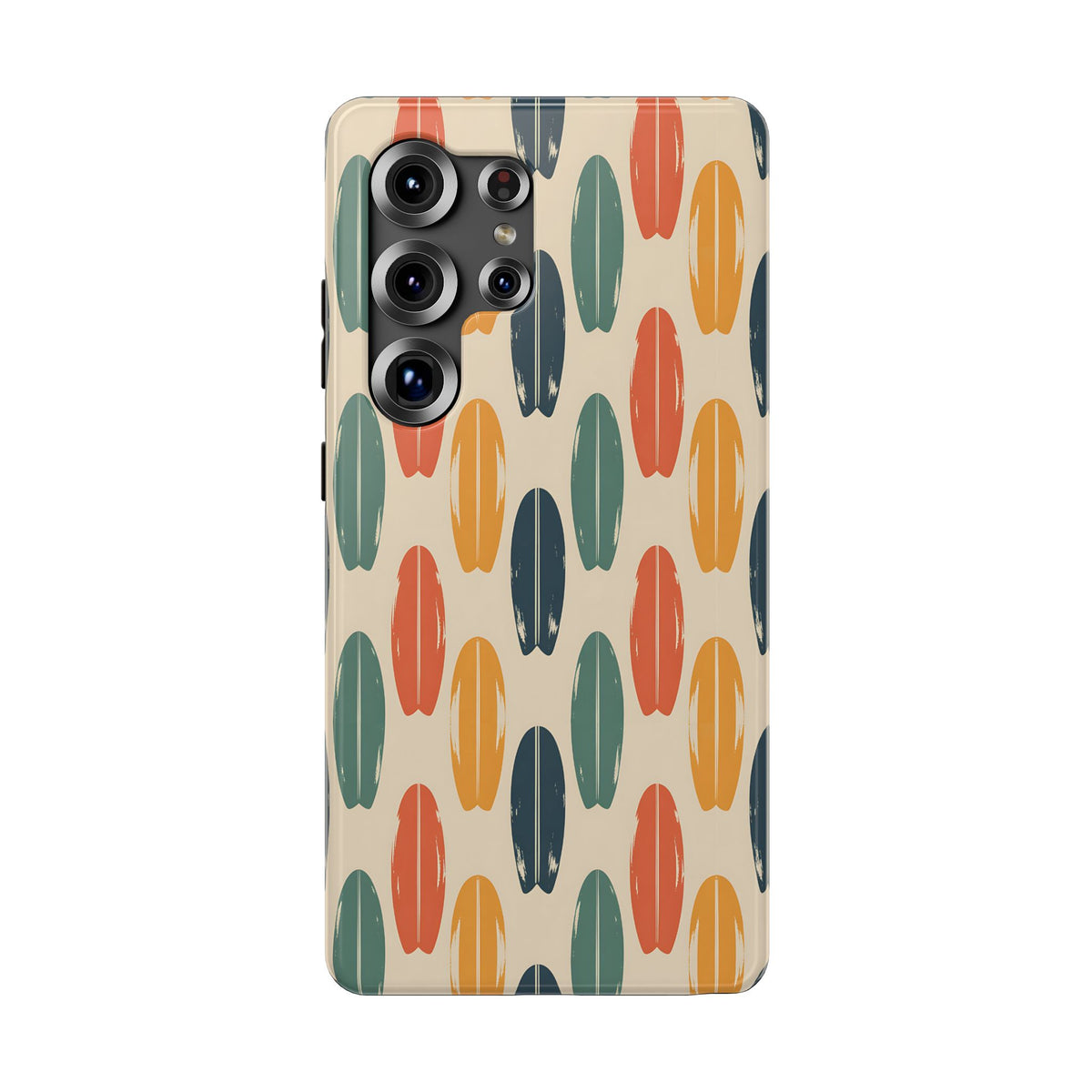 Retro Surfboard protective phone case for Samsung Galaxy S25 Ultra, glossy finish