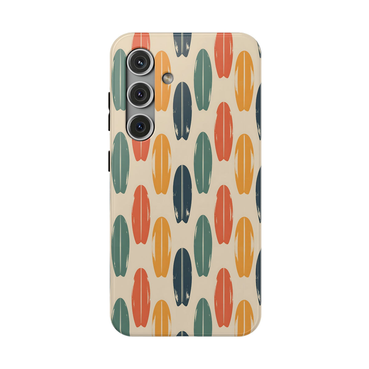 Retro Surfboard protective phone case for Samsung Galaxy S24, glossy finish