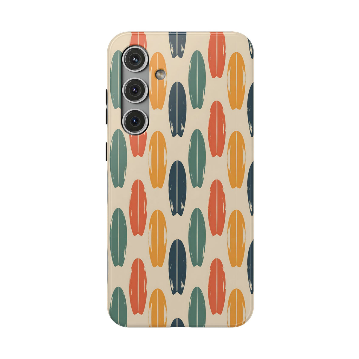 Retro Surfboard protective phone case for Samsung Galaxy S24 Plus, glossy finish