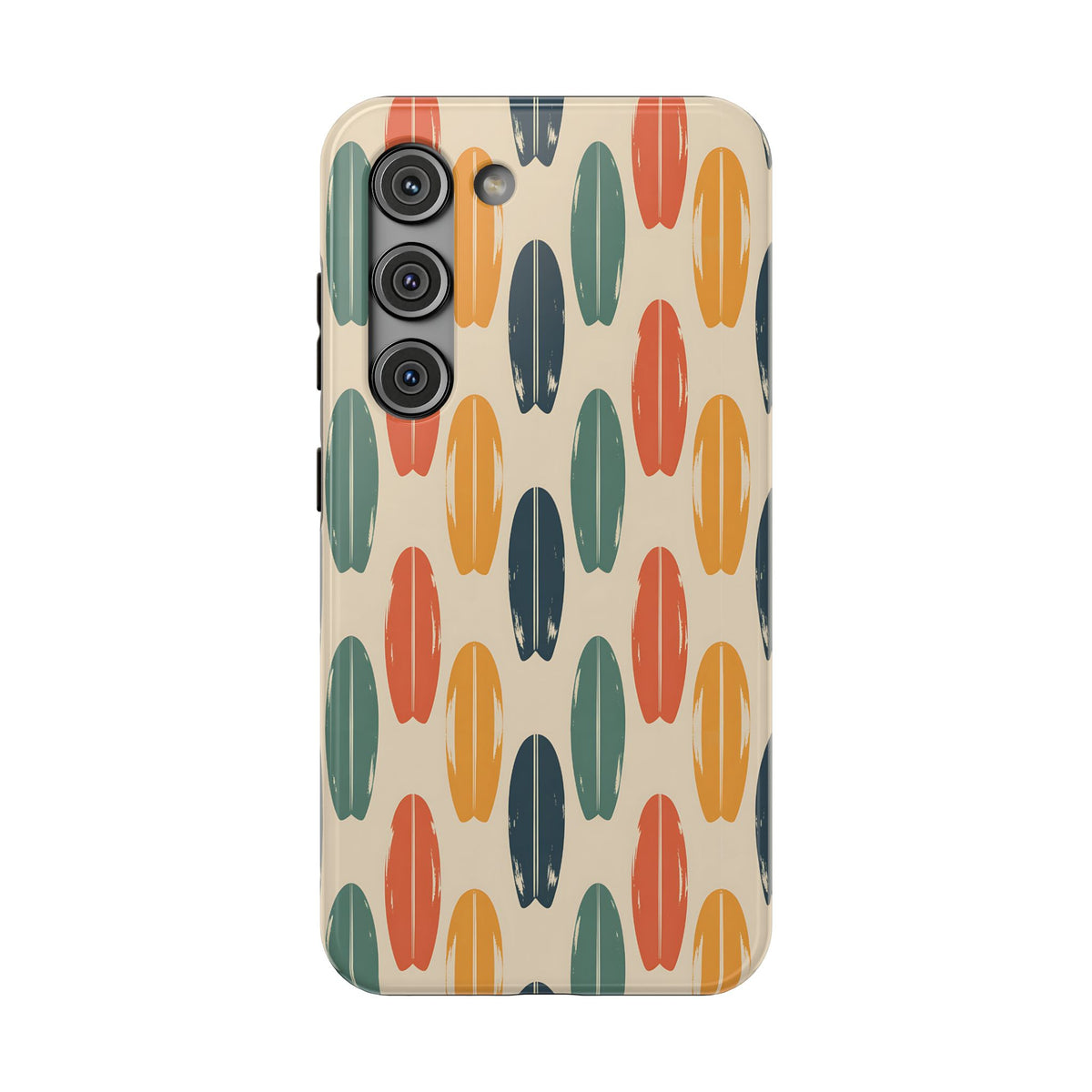 Retro Surfboard protective phone case for Samsung Galaxy S23, glossy finish