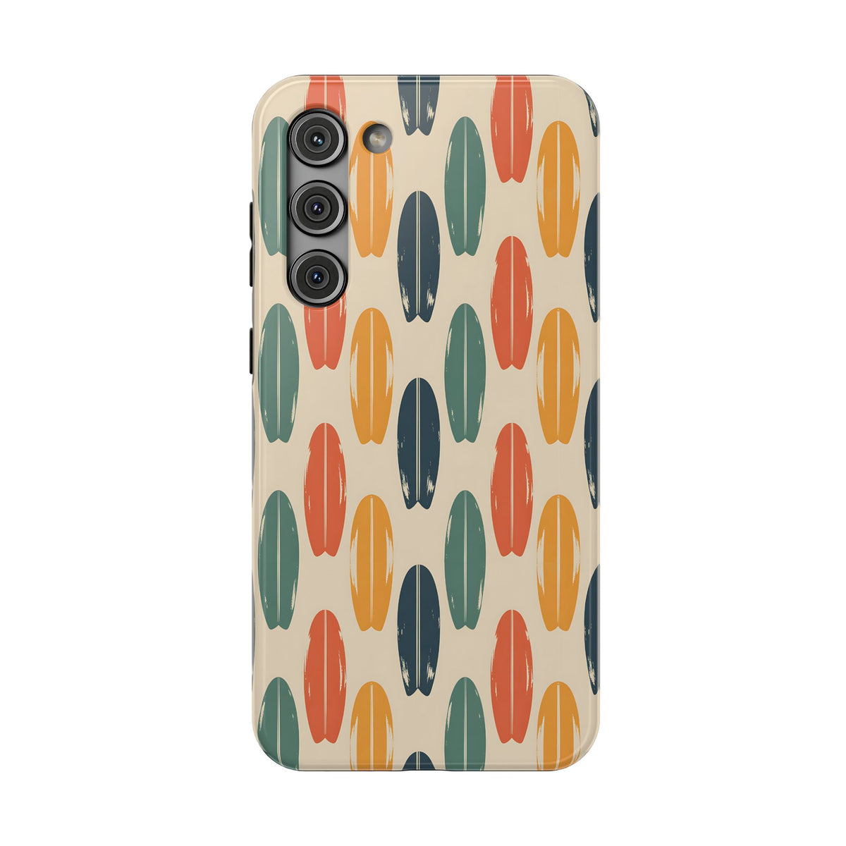 Retro Surfboard protective phone case for Samsung Galaxy S23 Plus, glossy finish
