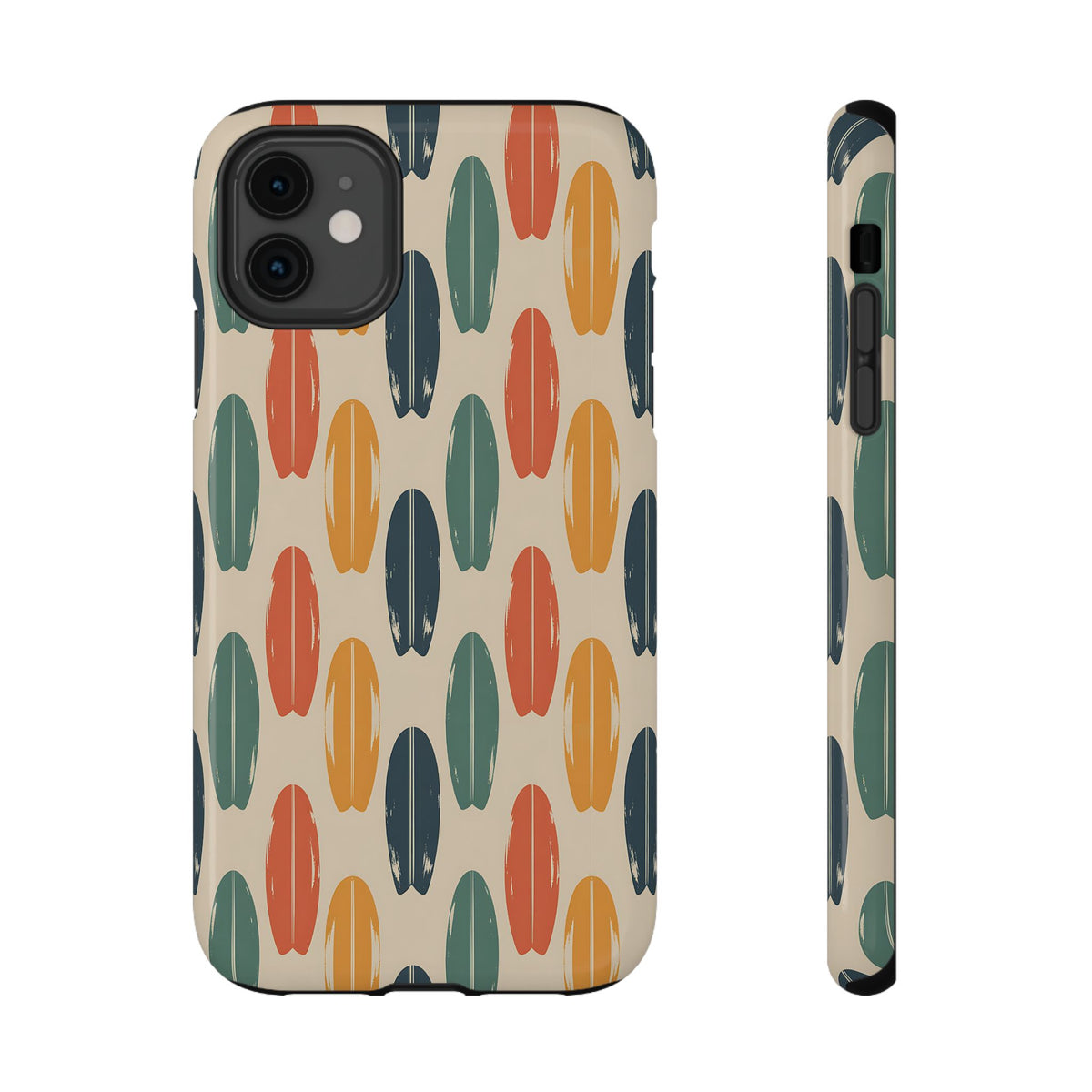 Retro Surfboard protective phone case for iPhone 11, glossy finish