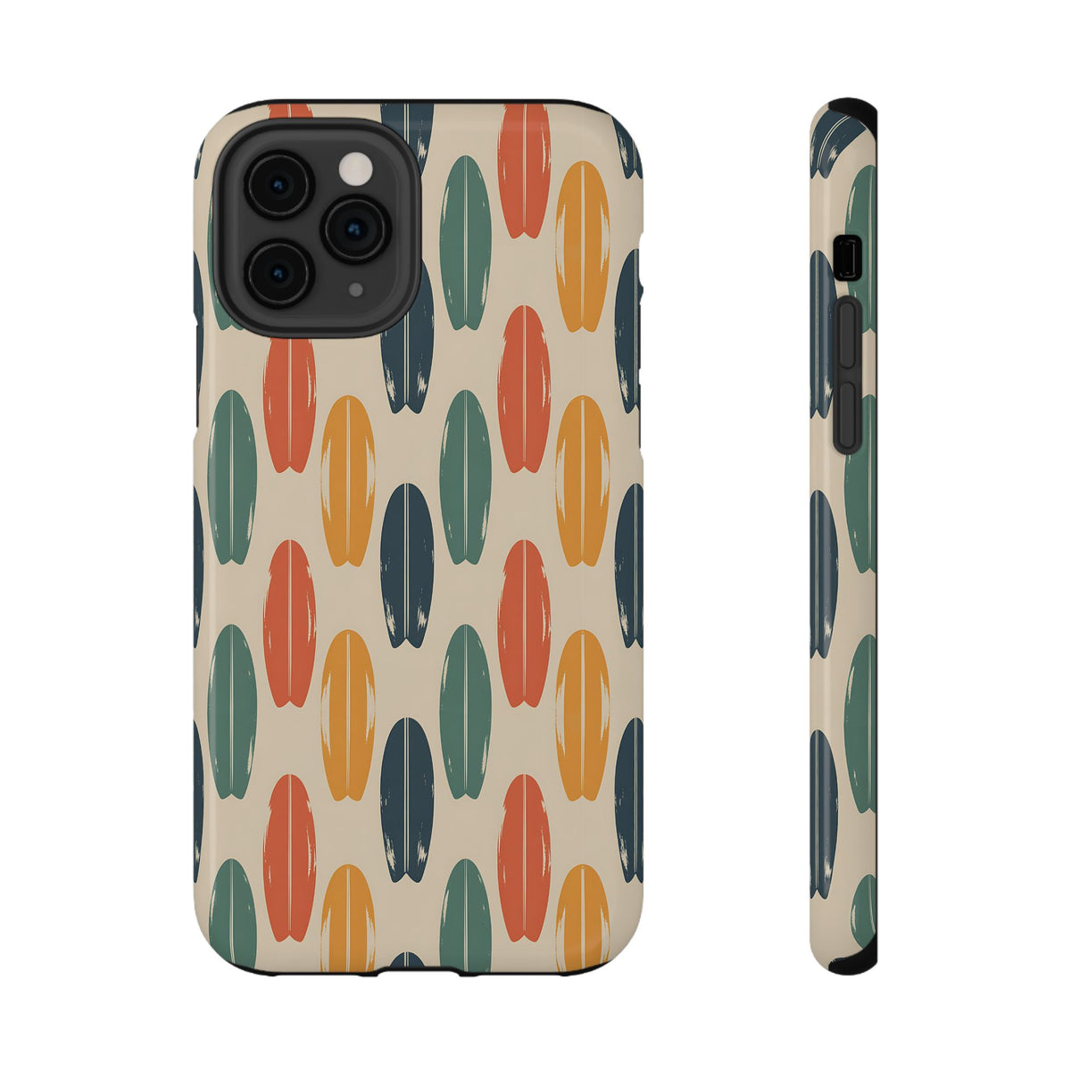 Retro Surfboard protective phone case for iPhone 11 Pro, glossy finish