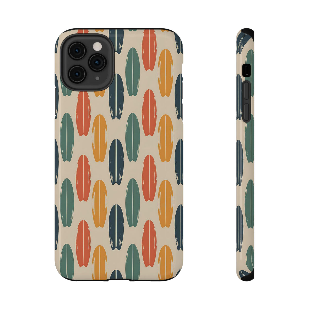 Retro Surfboard protective phone case for iPhone 11 Pro Max, glossy finish