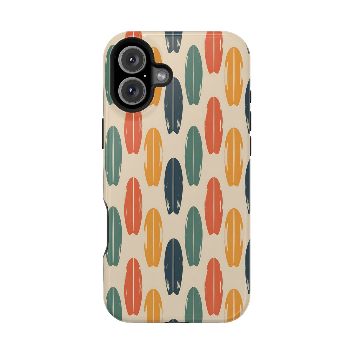 Retro Surfboard MagSafe case for iPhone 16 Plus, glossy finish