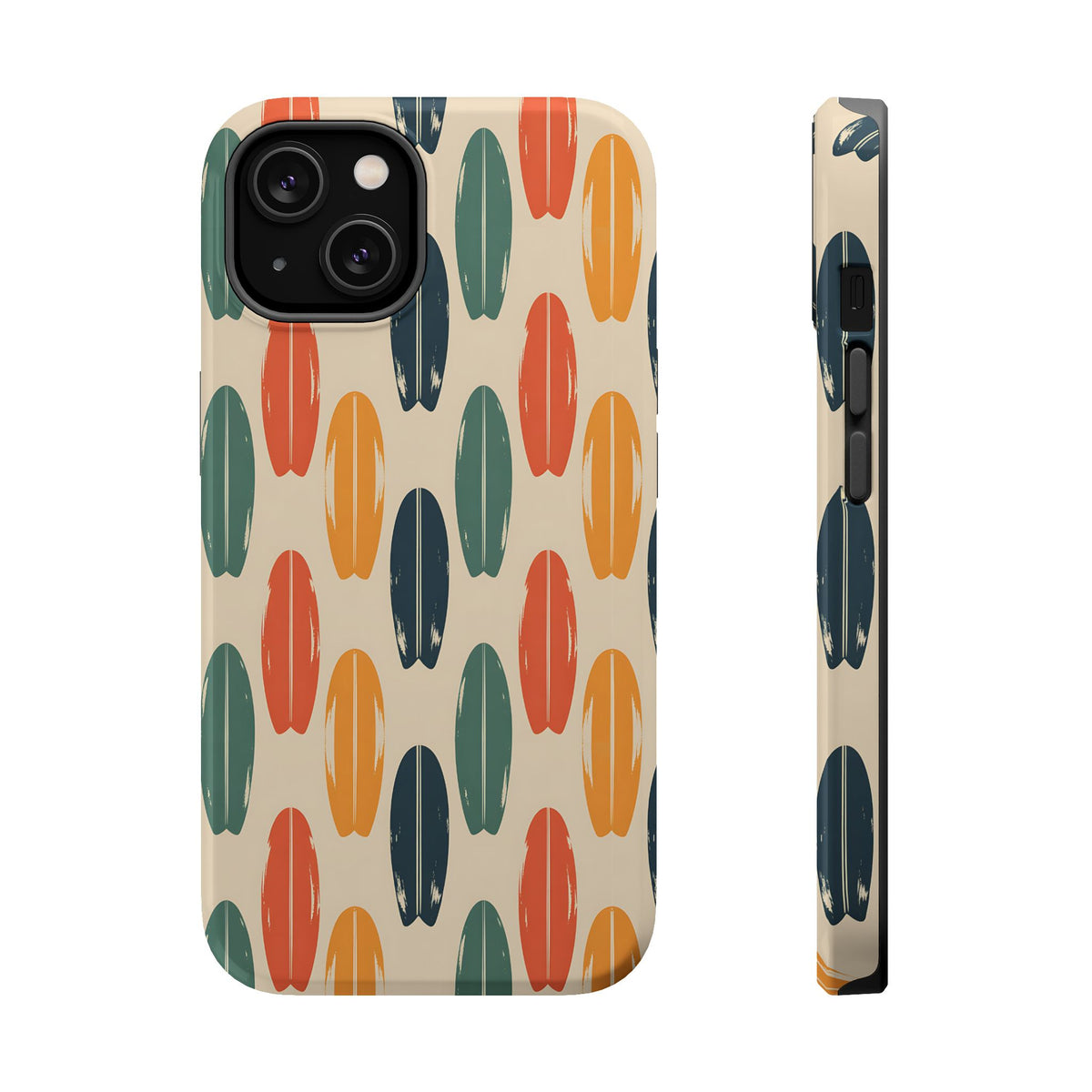 Retro Surfboard MagSafe case for iPhone 14, glossy finish