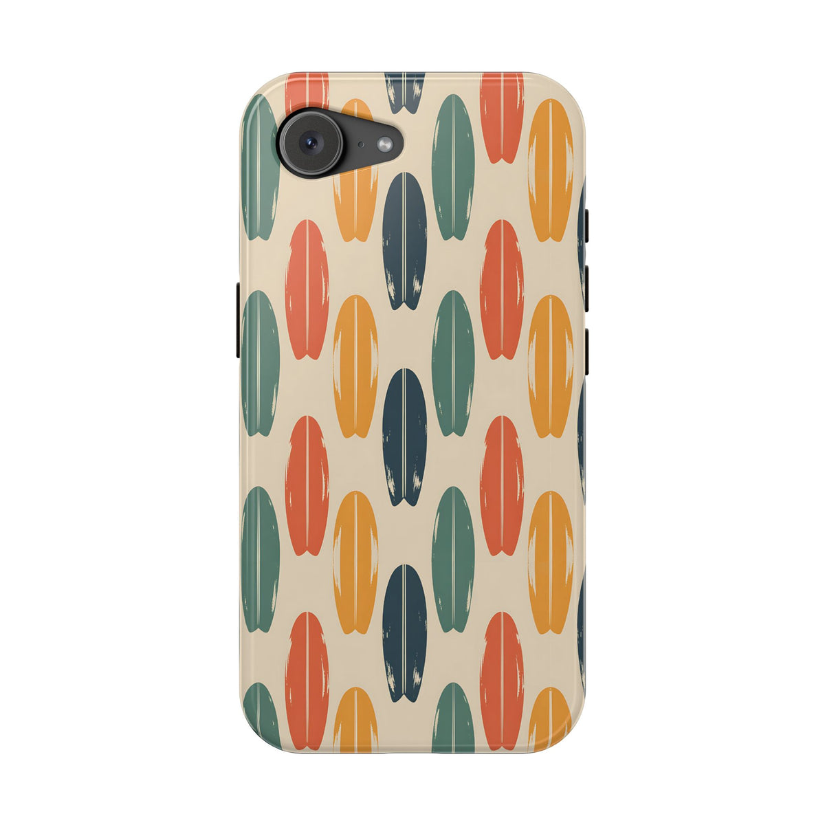 Retro Surfboard MagSafe case for iPhone 16e, glossy finish