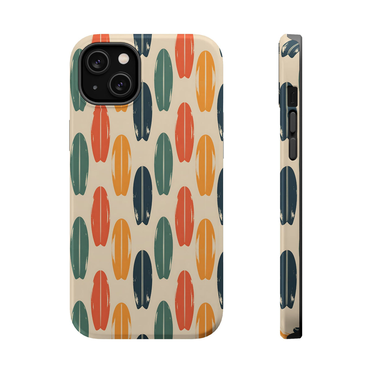 Retro Surfboard MagSafe case for iPhone 14 Plus, glossy finish