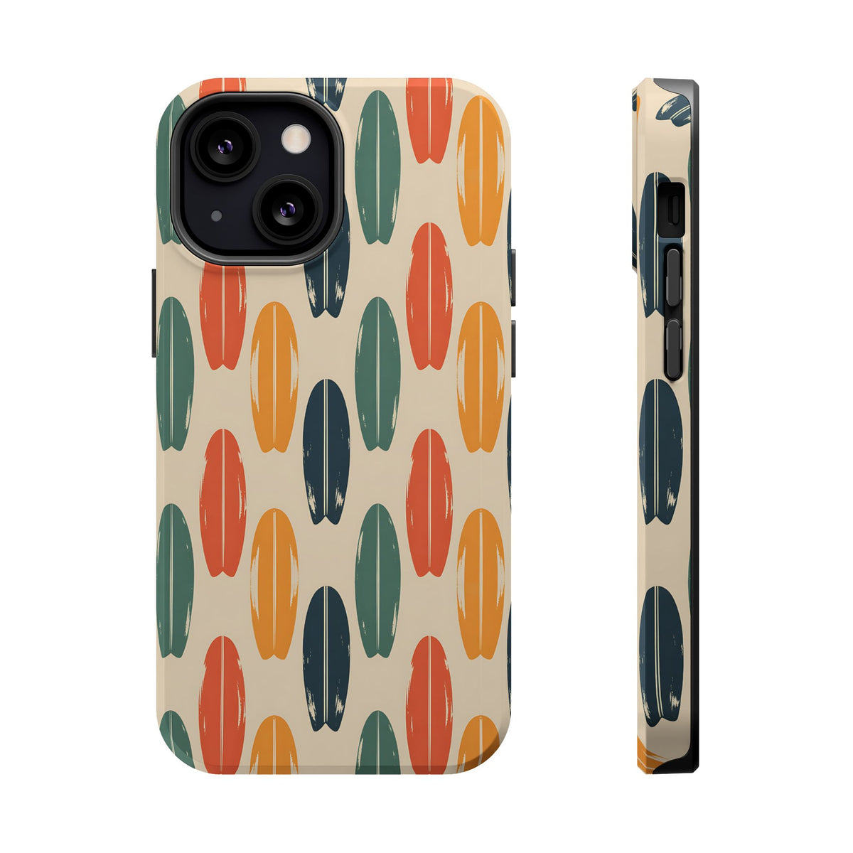 Retro Surfboard MagSafe case for iPhone 13 Mini, glossy finish