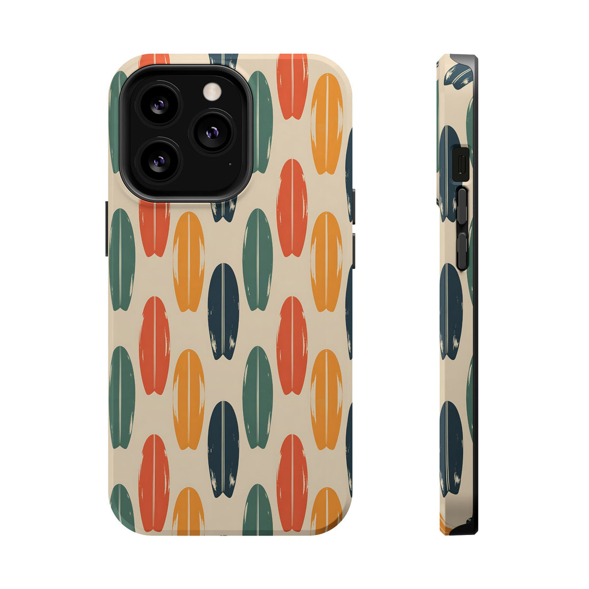 Retro Surfboard MagSafe case for iPhone 13 Pro, glossy finish