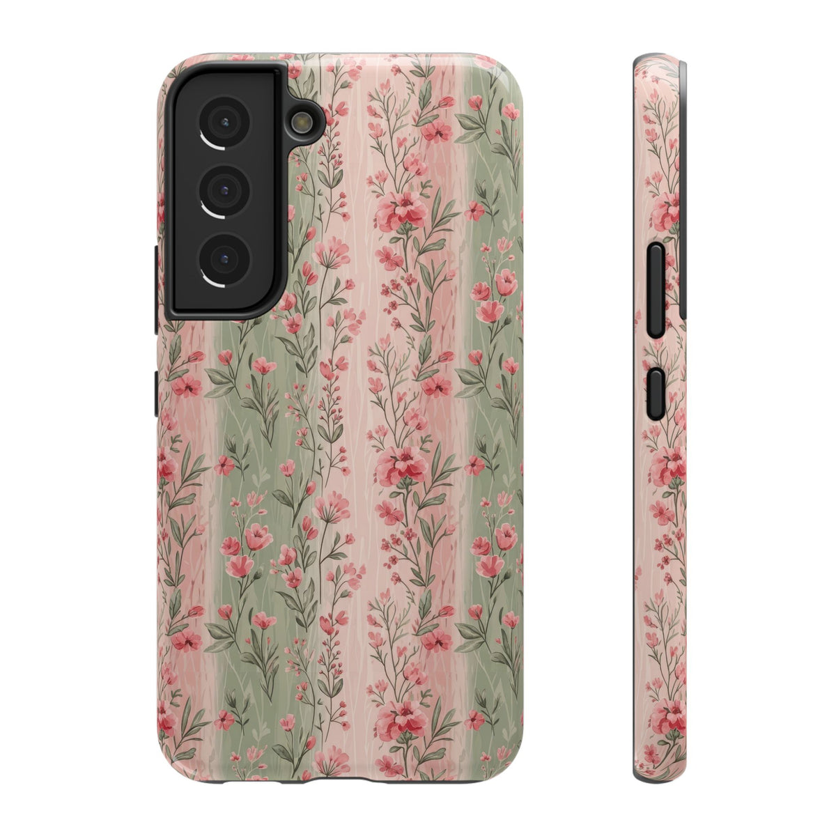 Rose Garden Stripe protective phone case for Samsung Galaxy S22, glossy finish
