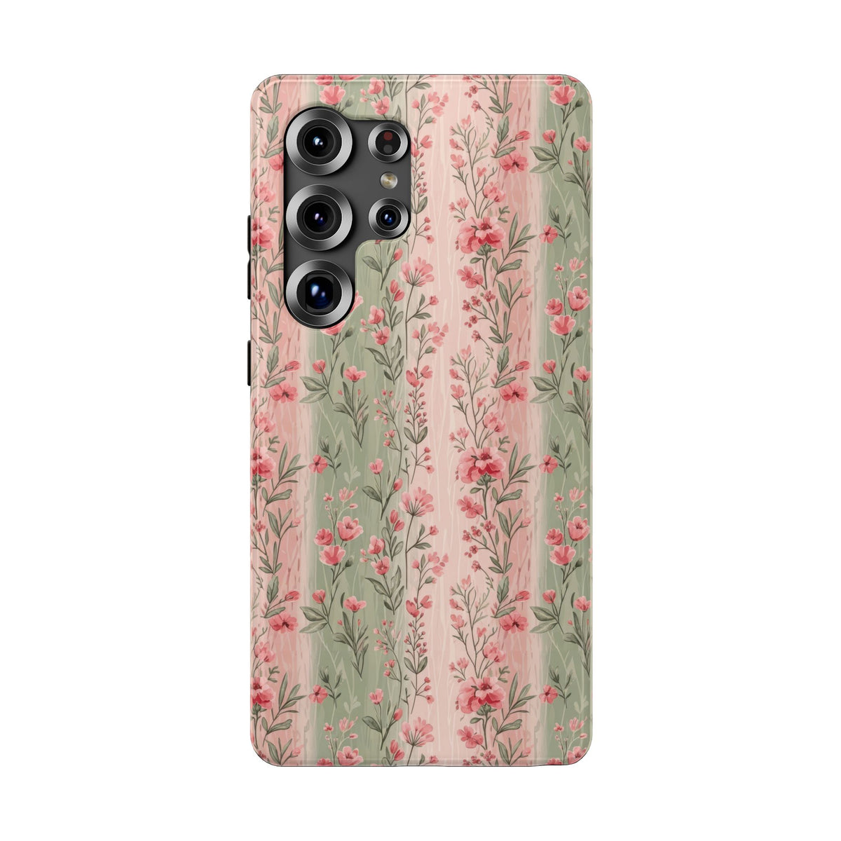Rose Garden Stripe protective phone case for Samsung Galaxy S25 Ultra, glossy finish