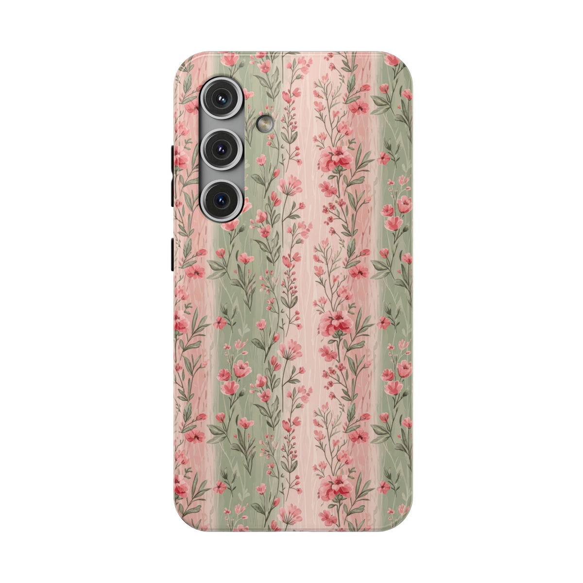 Rose Garden Stripe protective phone case for Samsung Galaxy S24, glossy finish