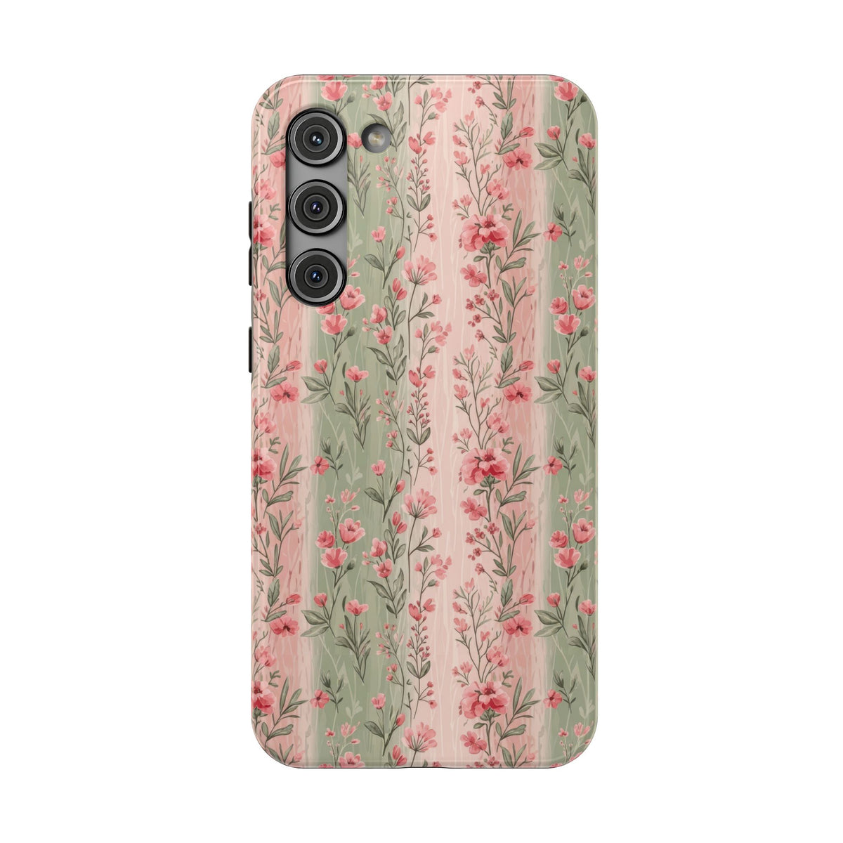 Rose Garden Stripe protective phone case for Samsung Galaxy S23 Plus, glossy finish