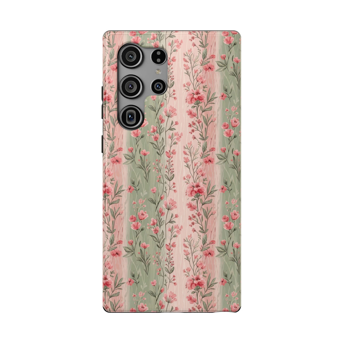 Rose Garden Stripe protective phone case for Samsung Galaxy S23 Ultra, glossy finish