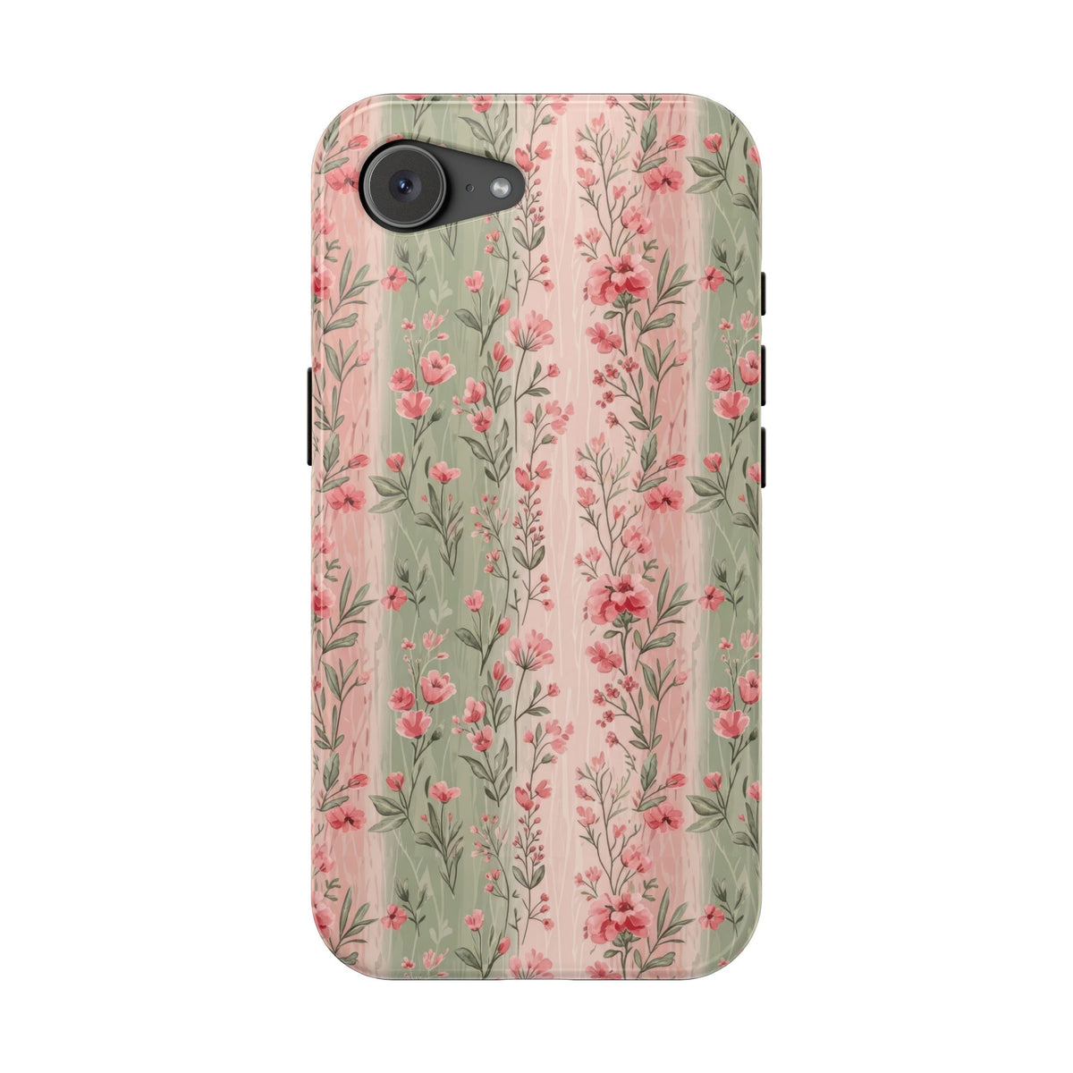 Rose Garden Stripe MagSafe case for iPhone 17e, glossy finish