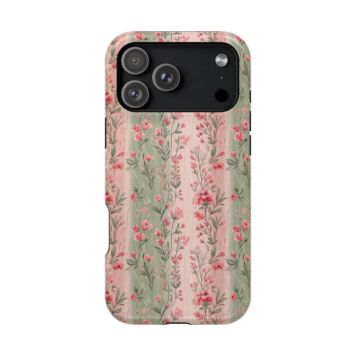 Rose Garden Stripe MagSafe case for iPhone 18 Pro Max, glossy finish