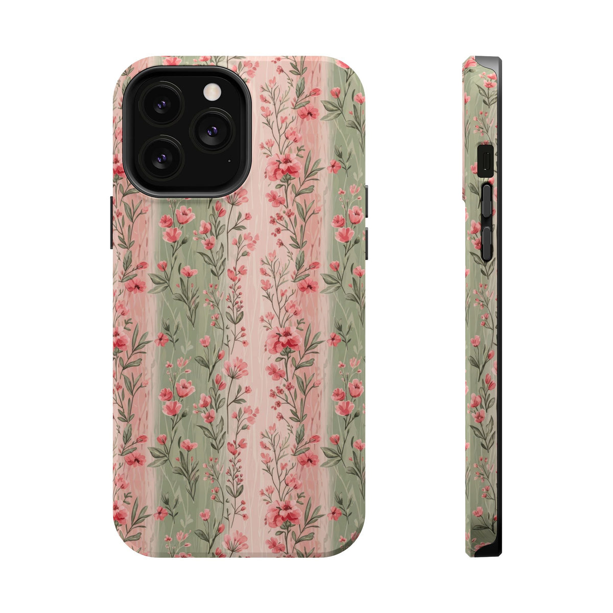 Rose Garden Stripe MagSafe case for iPhone 13 Pro Max, glossy finish
