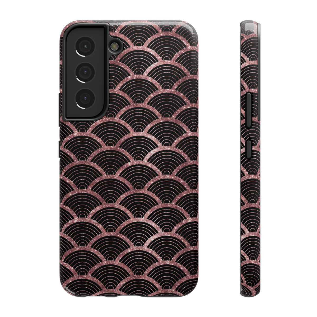 Rose Gold Scale protective phone case for Samsung Galaxy S22, glossy finish