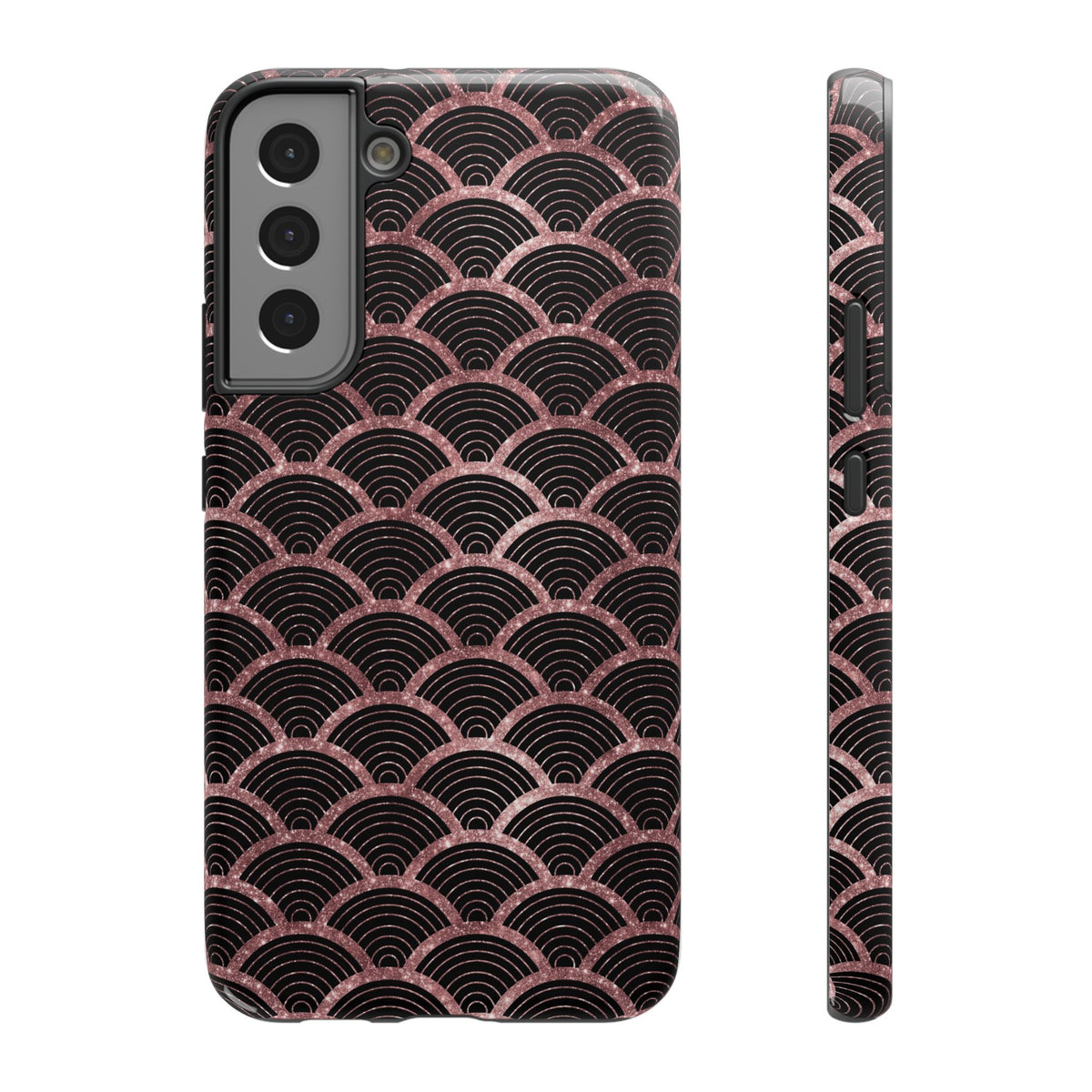 Rose Gold Scale protective phone case for Samsung Galaxy S22 Plus, glossy finish