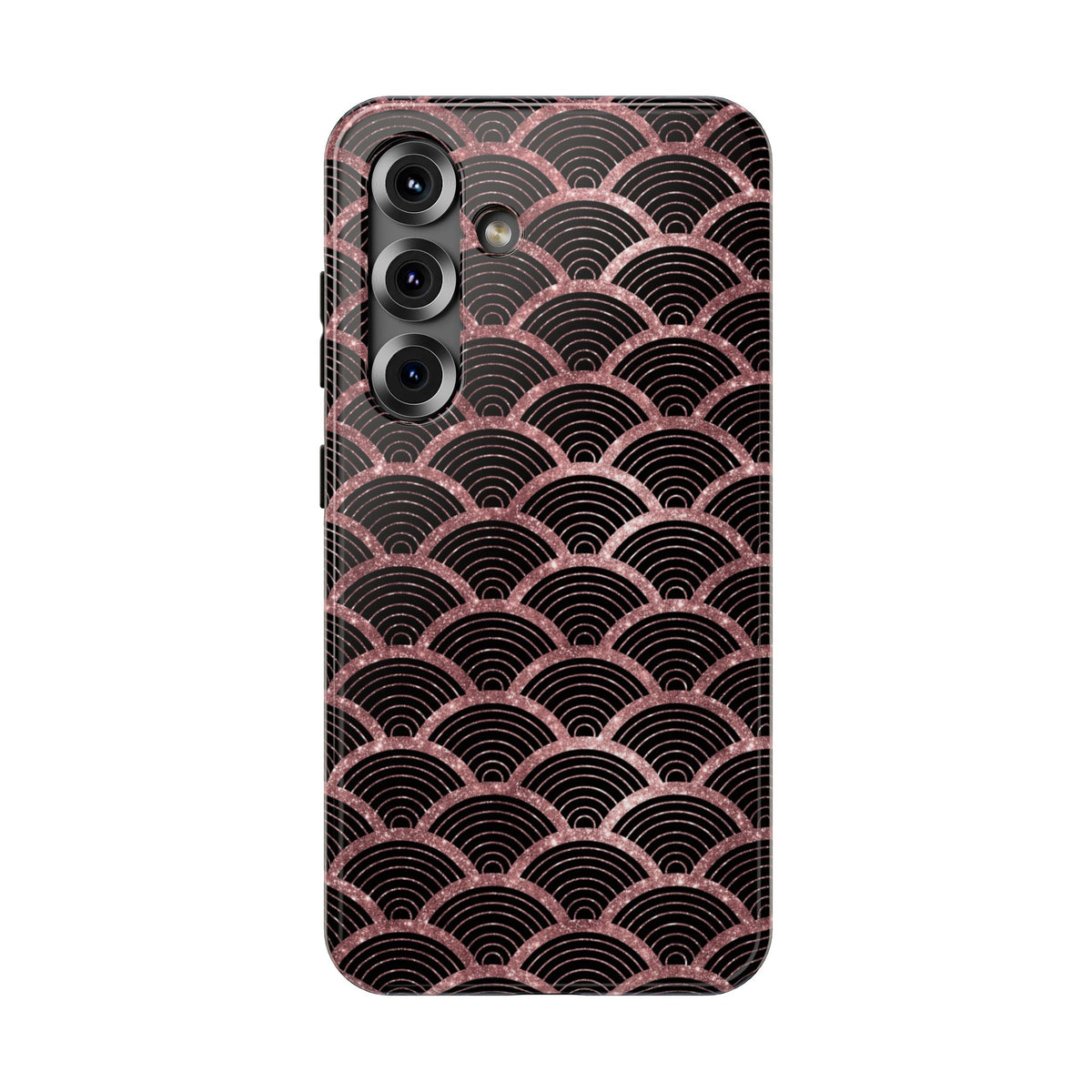 Rose Gold Scale protective phone case for Samsung Galaxy S25, glossy finish