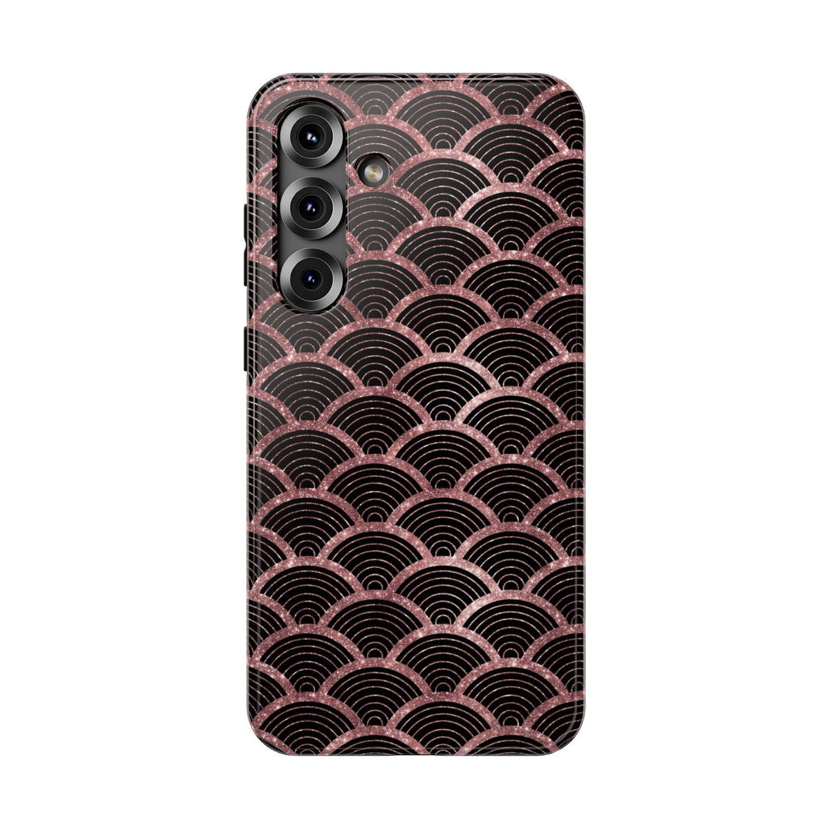 Rose Gold Scale protective phone case for Samsung Galaxy S25 Plus, glossy finish