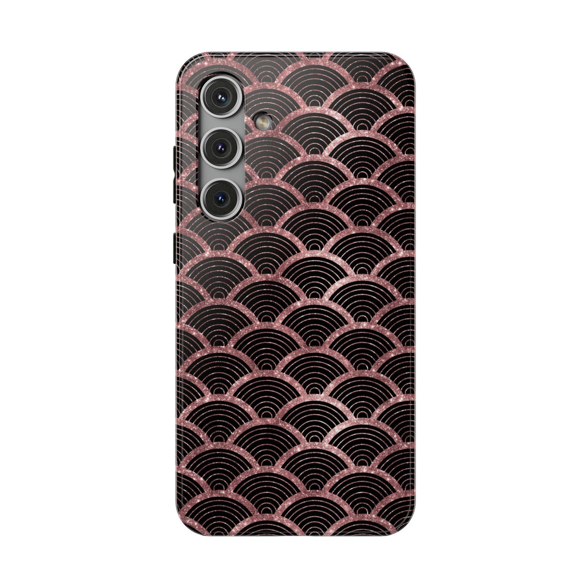 Rose Gold Scale protective phone case for Samsung Galaxy S24 Plus, glossy finish