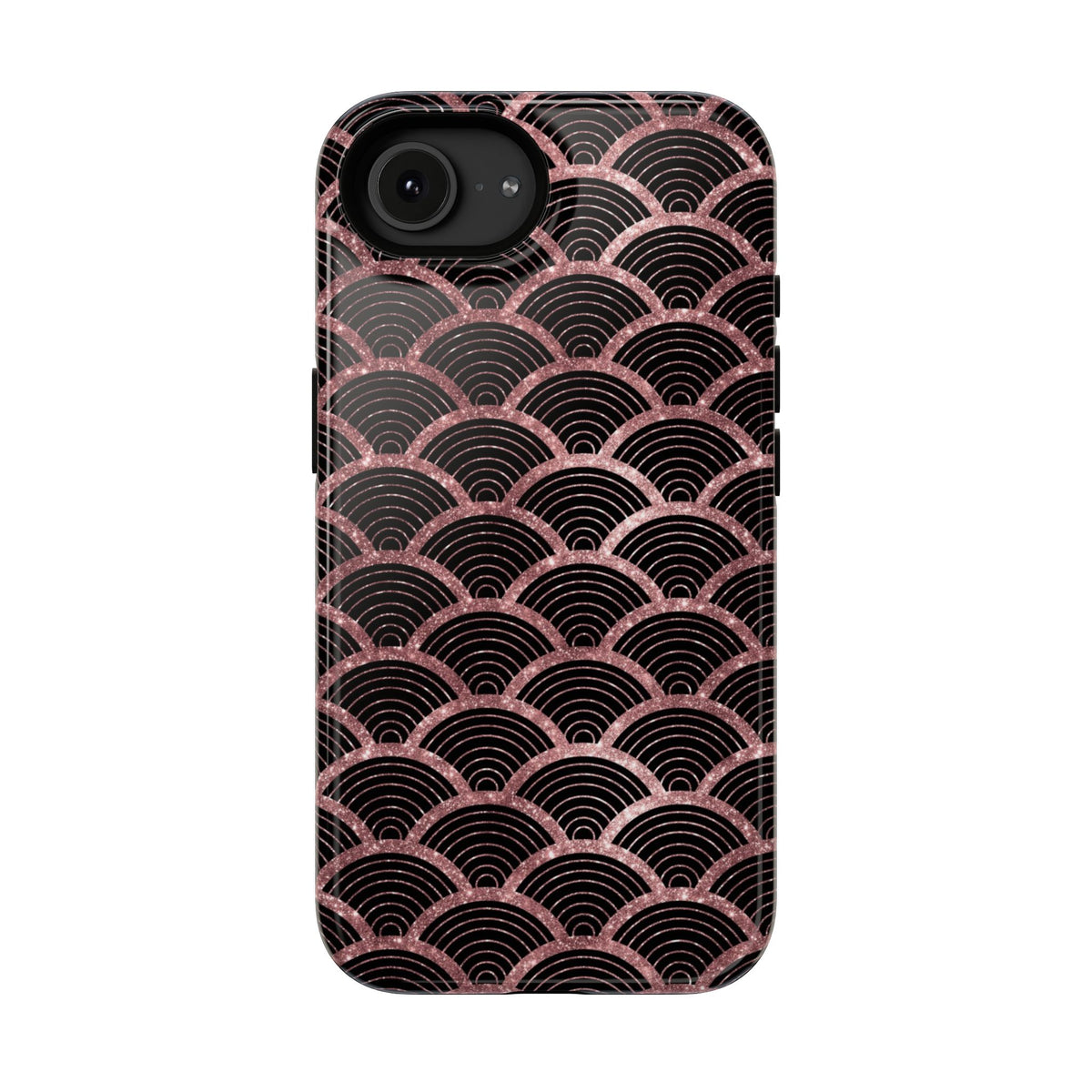 Rose Gold Scale protective phone case for iPhone 16e, glossy finish