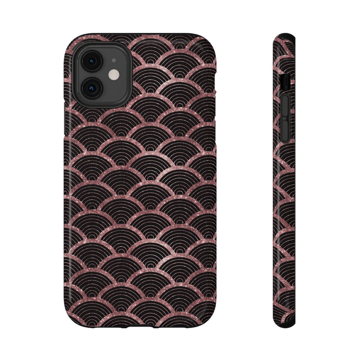 Rose Gold Scale protective phone case for iPhone 11, glossy finish