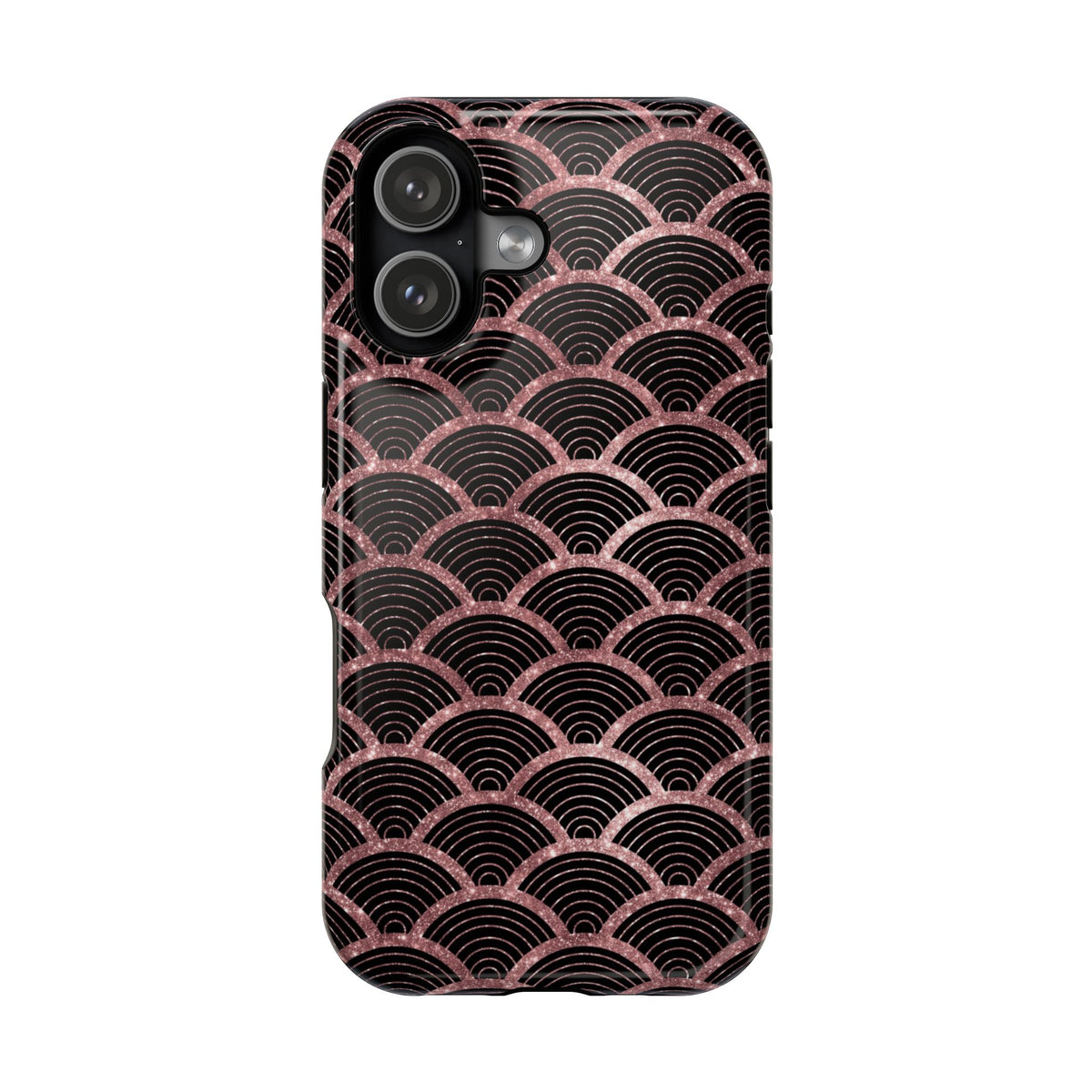 Rose Gold Scale MagSafe case for iPhone 17, glossy finish