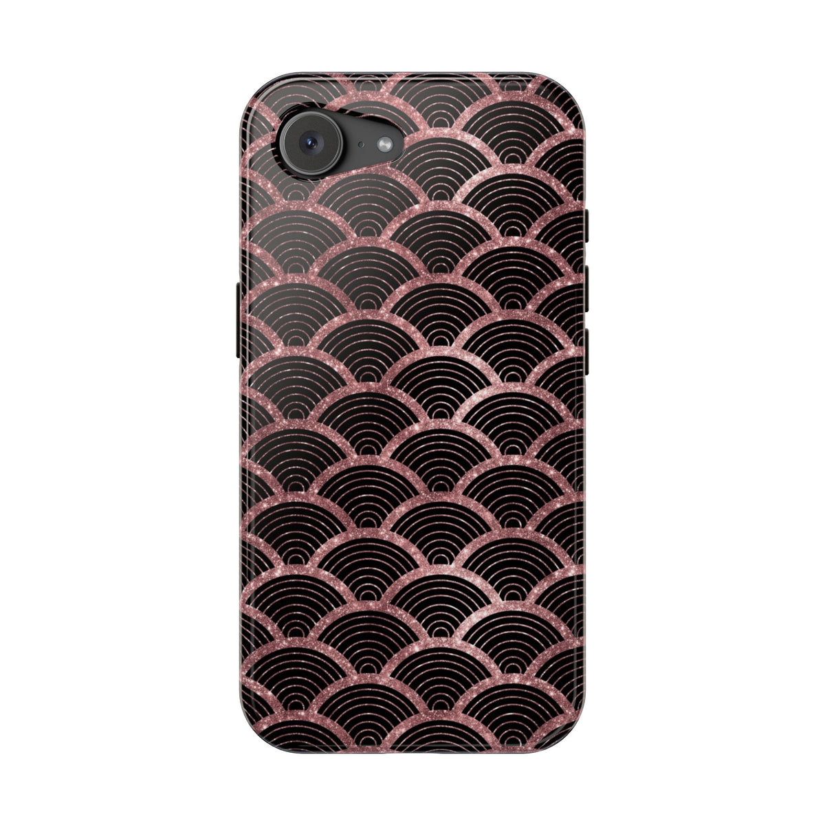 Rose Gold Scale MagSafe case for iPhone 16e, glossy finish