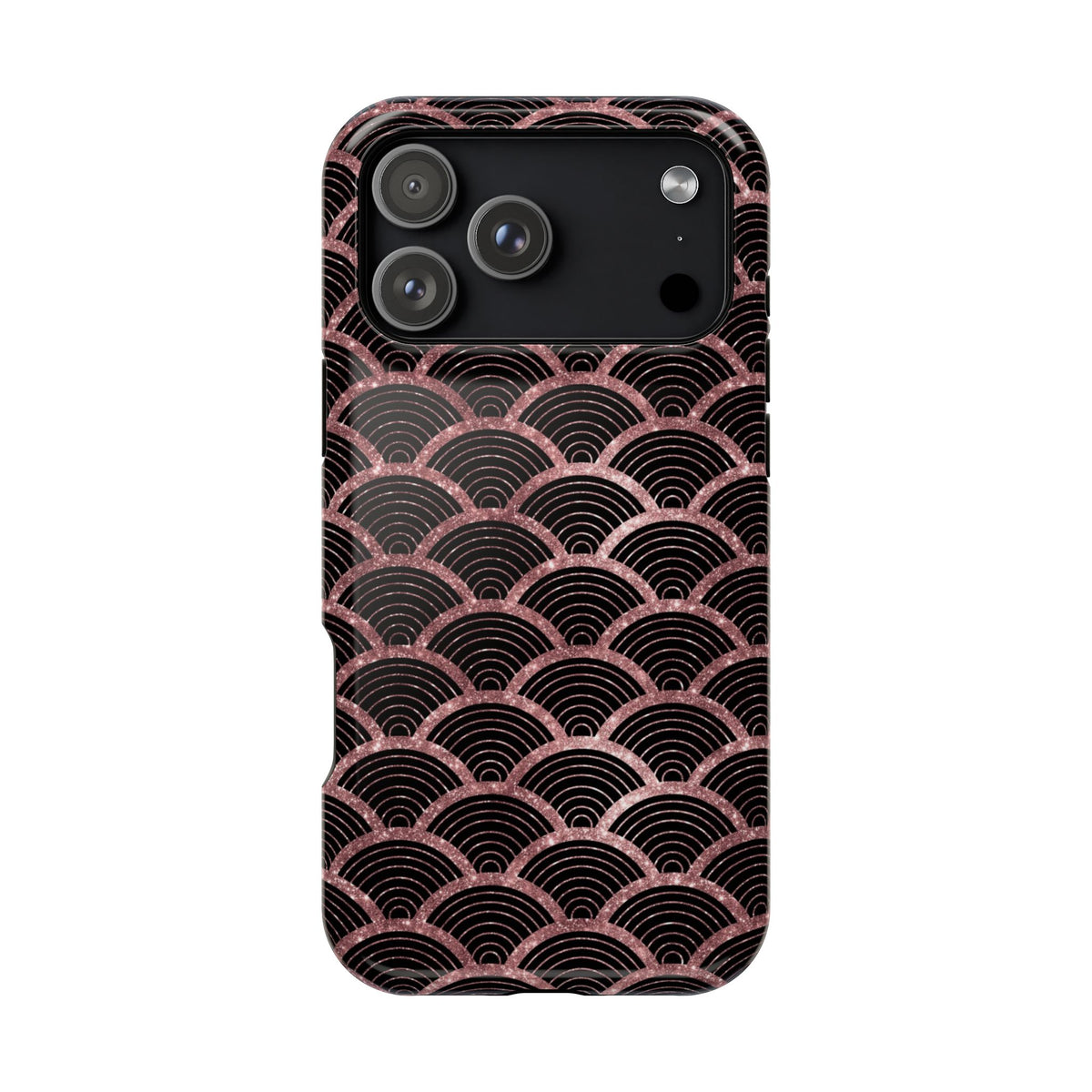 Rose Gold Scale MagSafe case for iPhone 18 Pro Max, glossy finish