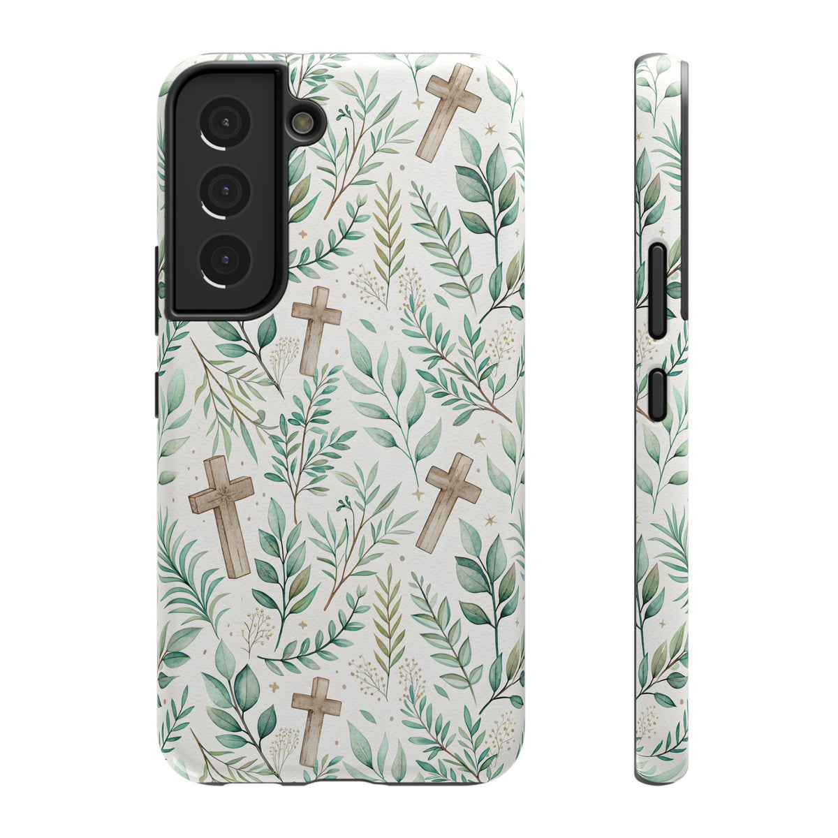 Sage Cross protective phone case for Samsung Galaxy S22, glossy finish