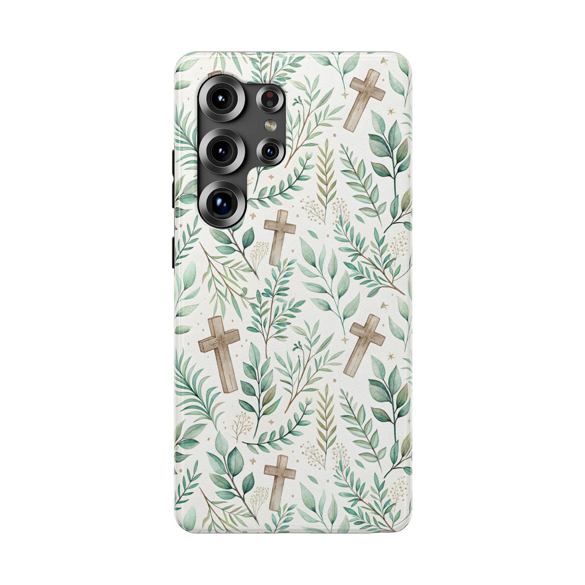 Sage Cross protective phone case for Samsung Galaxy S25 Ultra, glossy finish