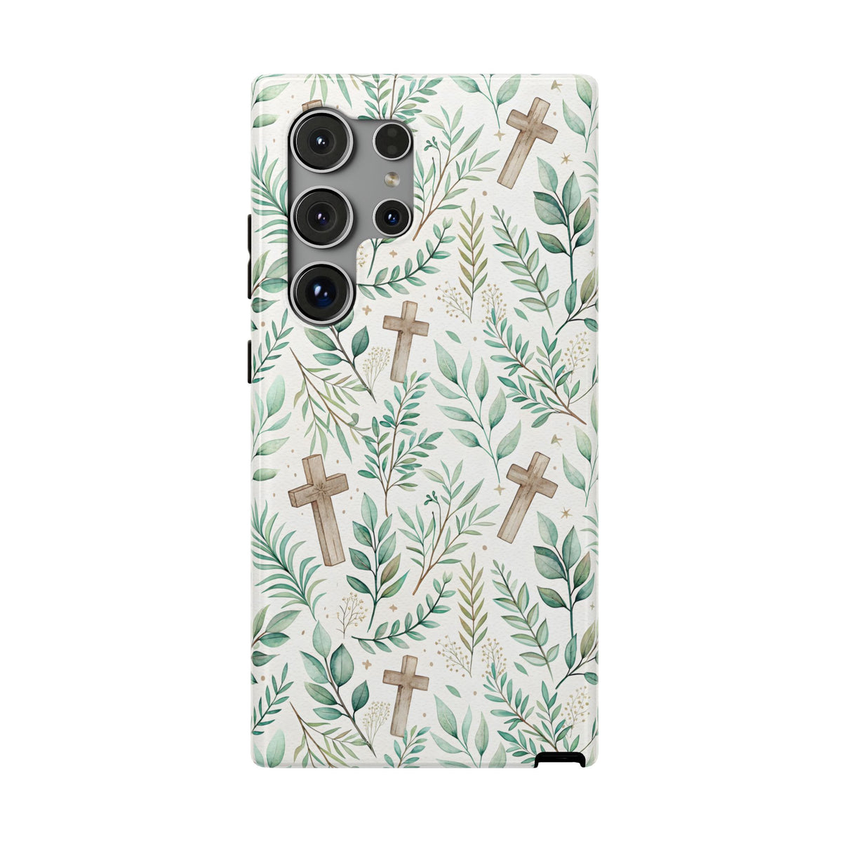 Sage Cross protective phone case for Samsung Galaxy S24 Ultra, glossy finish