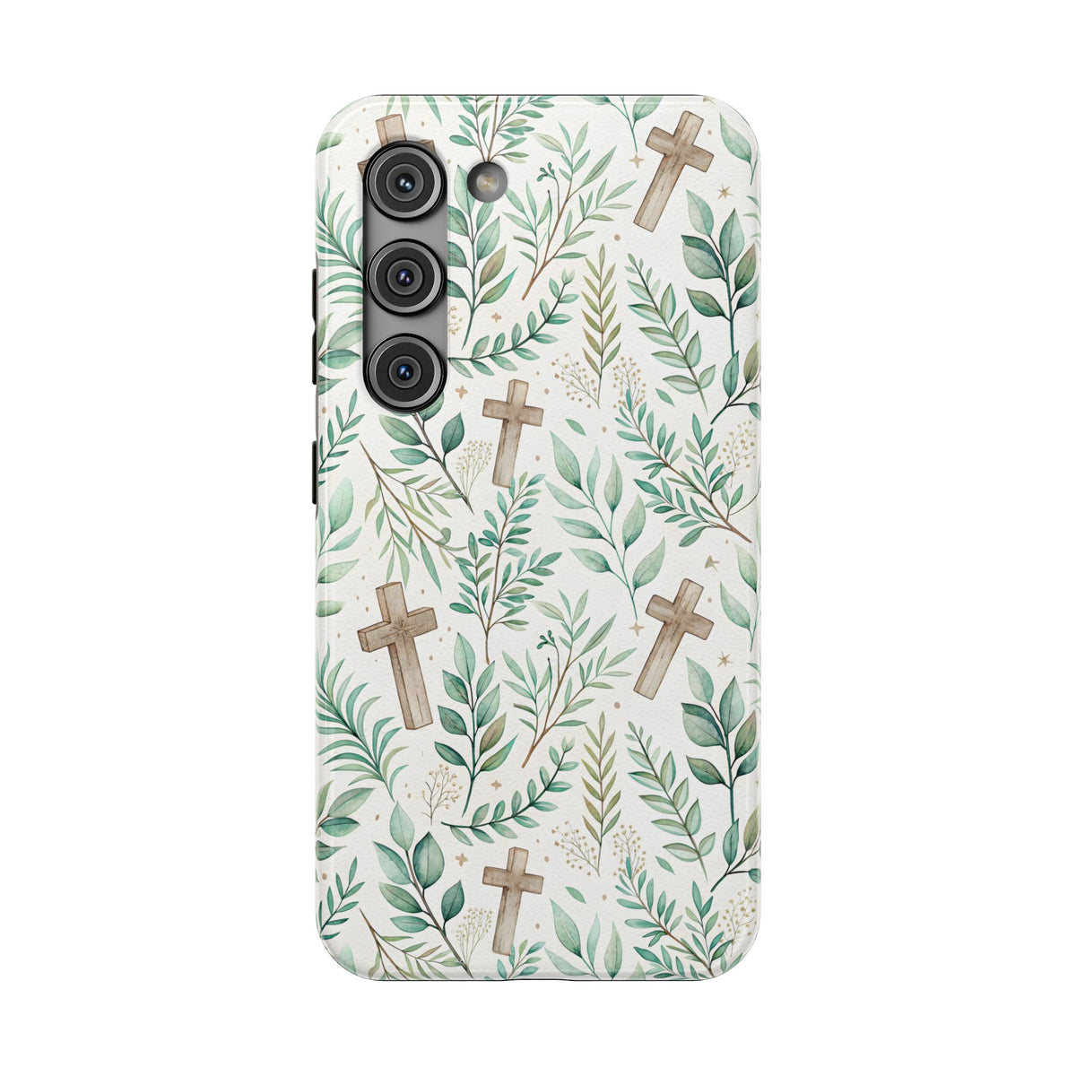 Sage Cross protective phone case for Samsung Galaxy S23, glossy finish