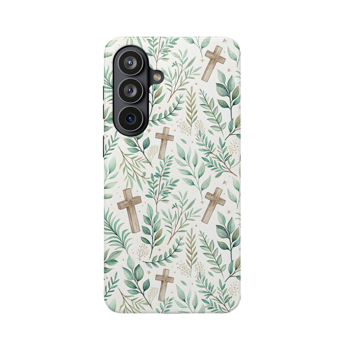 Sage Cross protective phone case for Samsung Galaxy S26 Plus, glossy finish
