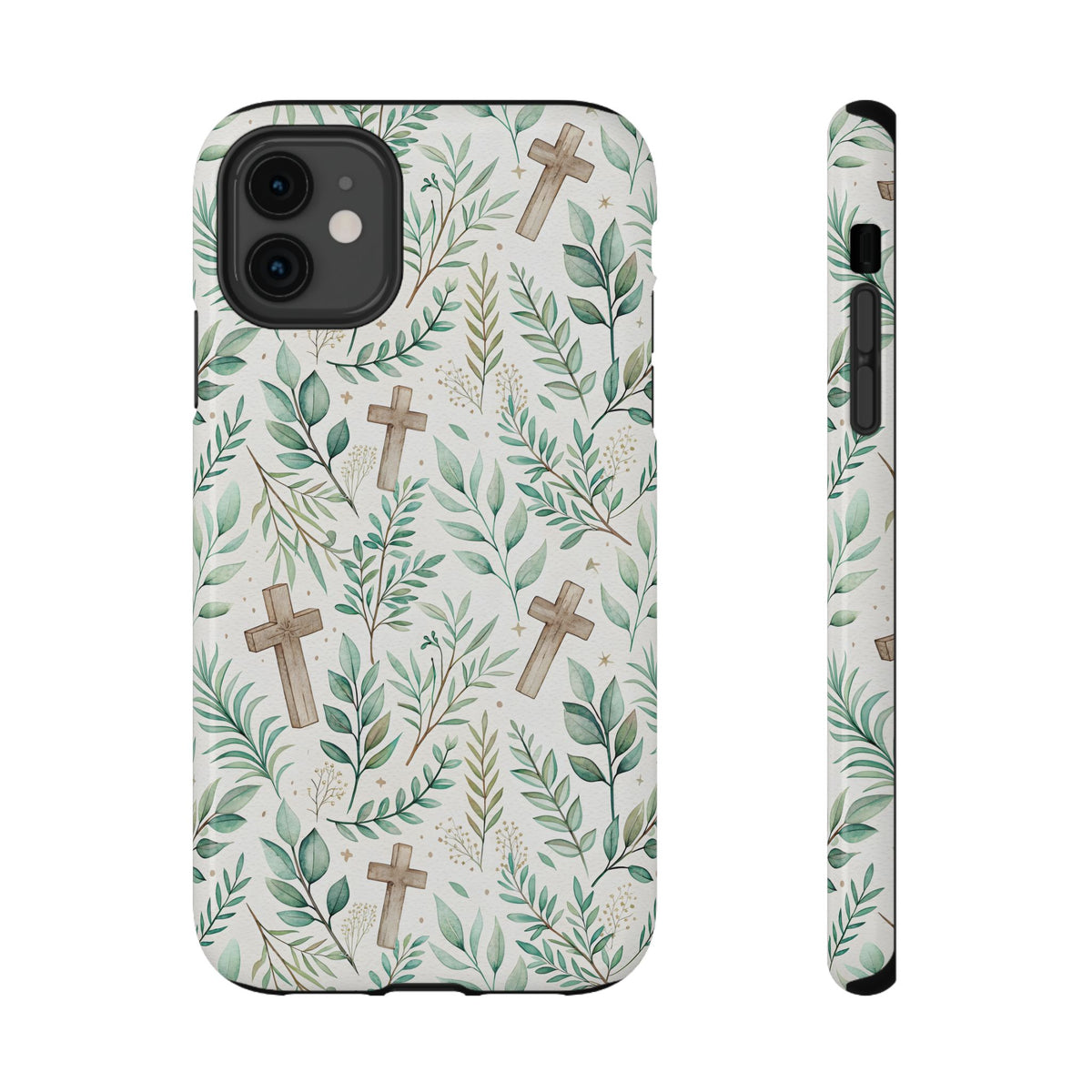 Sage Cross protective phone case for iPhone 11, glossy finish