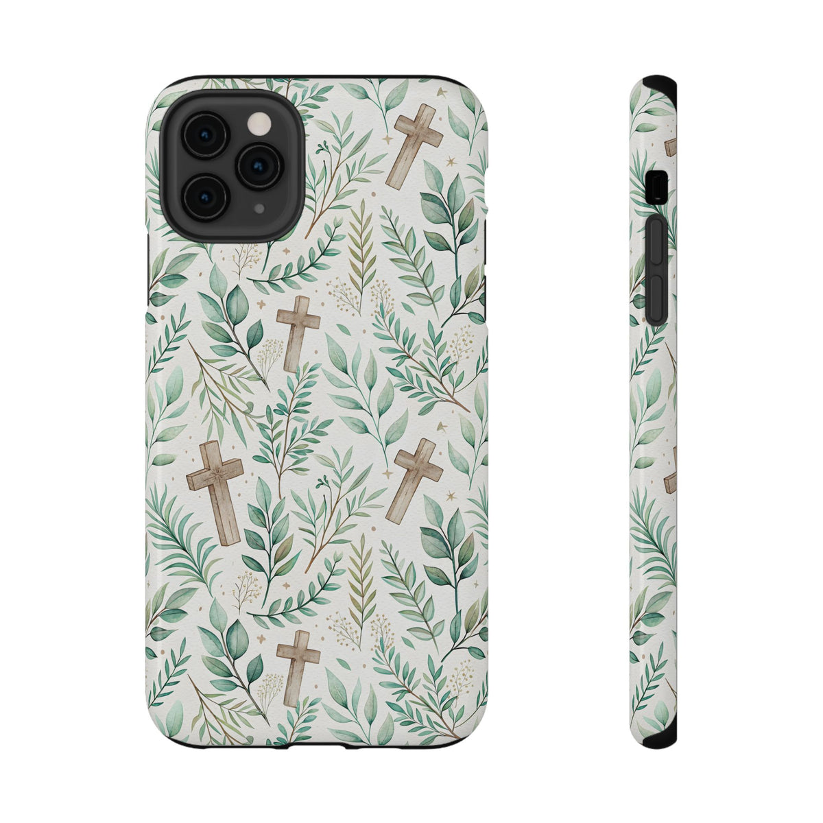 Sage Cross protective phone case for iPhone 11 Pro Max, glossy finish