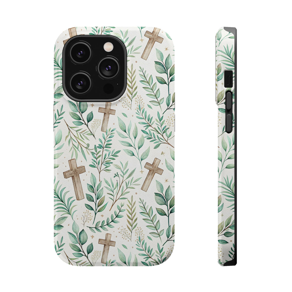 Sage Cross MagSafe case for iPhone 14 Pro, glossy finish