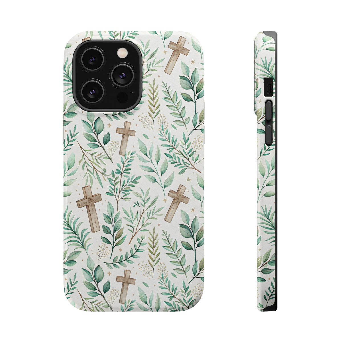 Sage Cross MagSafe case for iPhone 14 Pro Max, glossy finish