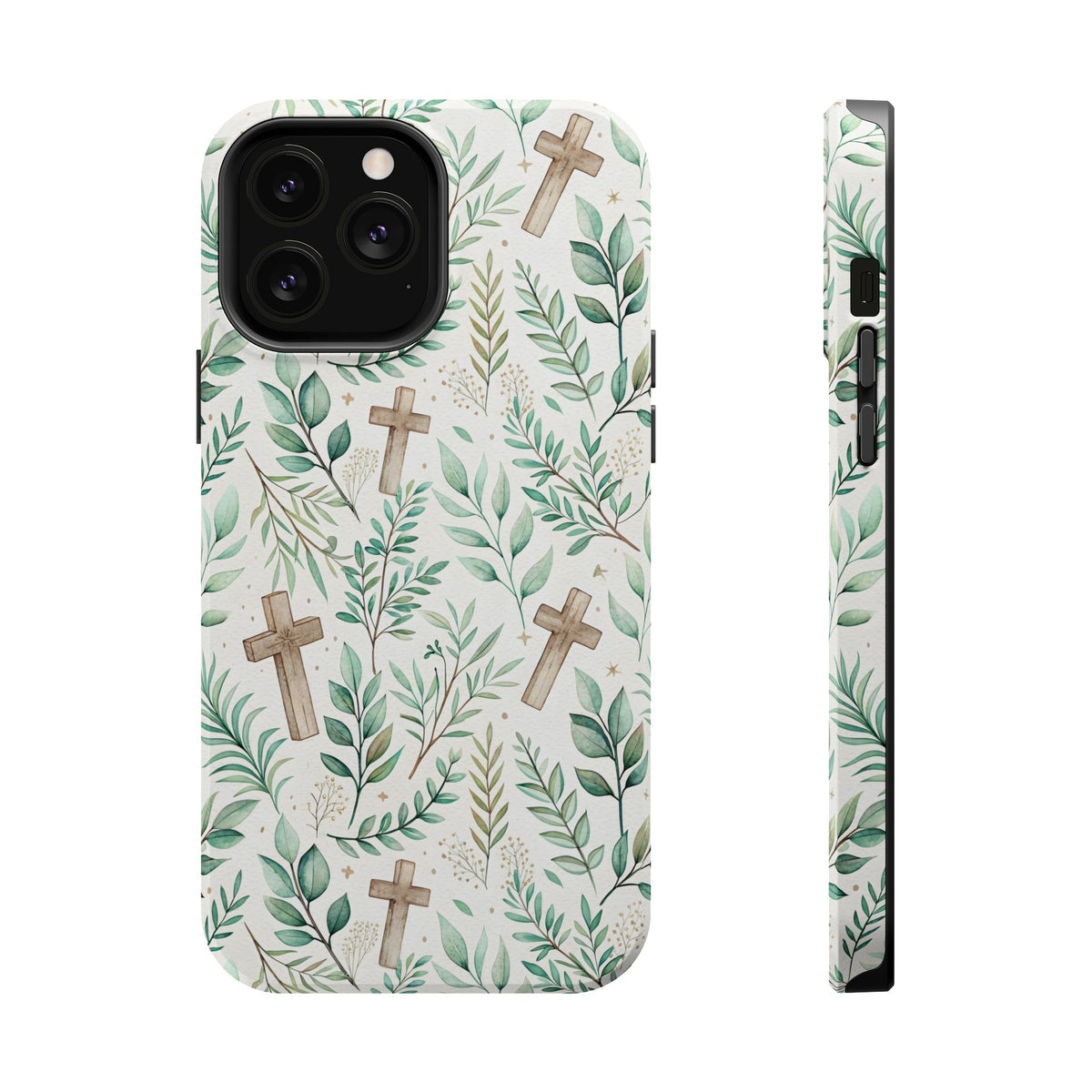 Sage Cross MagSafe case for iPhone 13 Pro Max, glossy finish